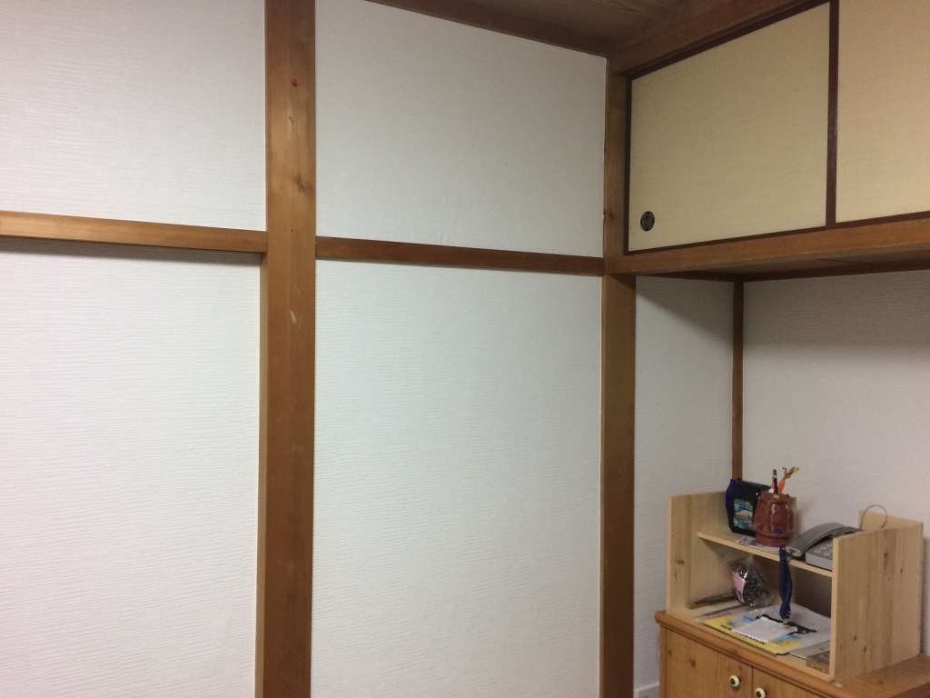 戸建て 和室 のリフォーム施工事例 和室 ジュラク壁 クロス仕上げ 長崎未来リフォーム 戸建て 和室 のリフォーム施工事例 和室 ジュラク壁 クロス仕上げ 長崎未来リフォーム
