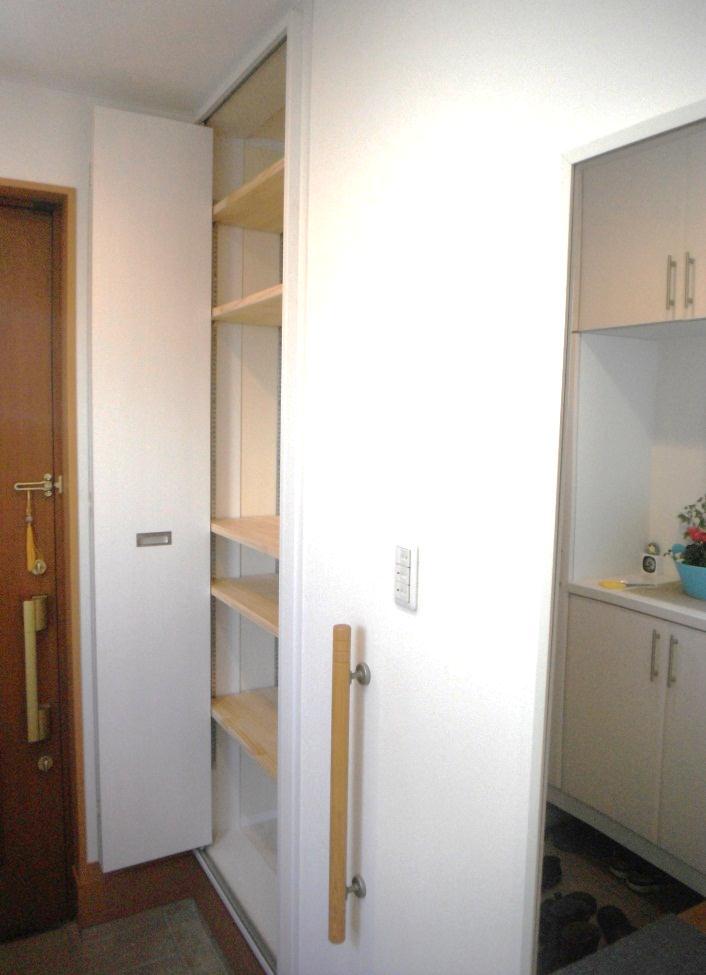 戸建て 玄関 ホール のリフォーム施工事例 廊下すっきり 玄関収納造作